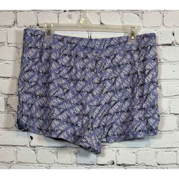PINK Victoria's Secret Sleep Lounge Shorts Love Print Pajama Bottoms XL - Picture 2 of 3